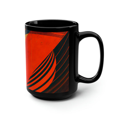 Nora Eisenberg - Normal Force, Abstractly - Black Ceramic Mug 15oz