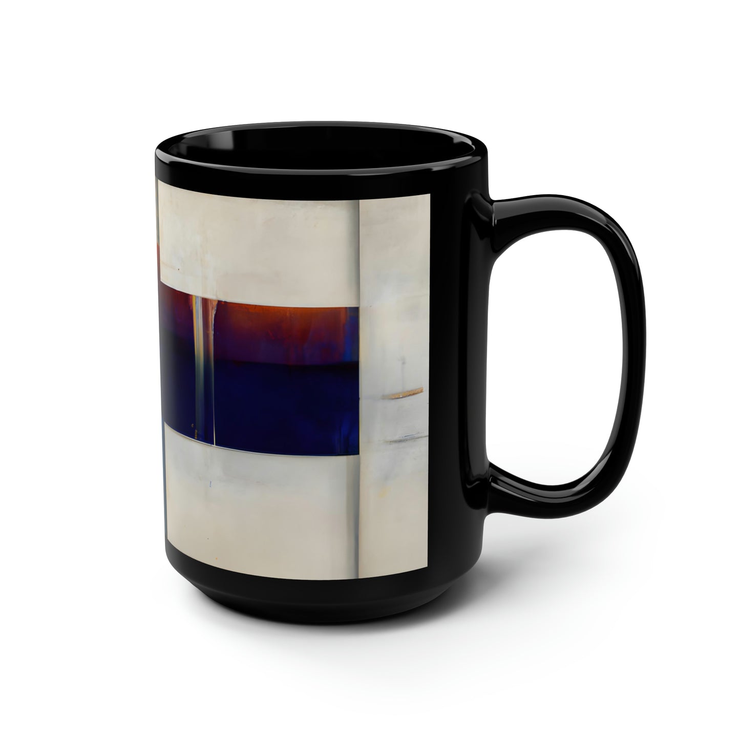 Emma Faraday - Applied Force, Abstractly - Black Ceramic Mug 15oz