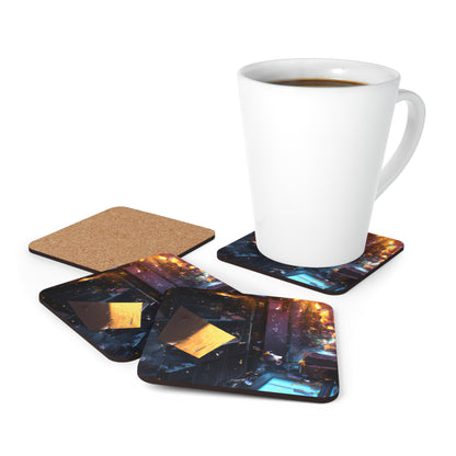 Vertex Capital - Accounts Payable, Abstractly - Corkwood Coaster Set of 4