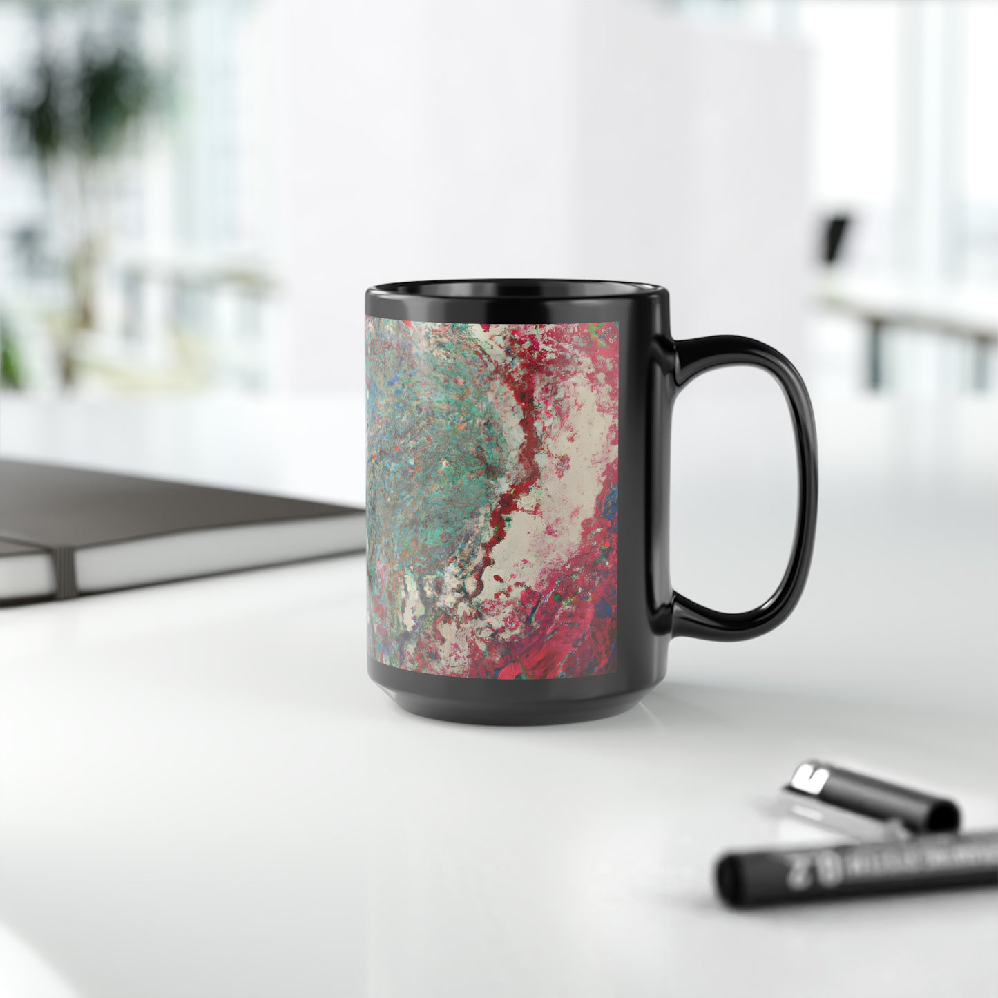 Vanadium Synthetite - Chemistry, Abstractly - Black Ceramic Mug 15oz