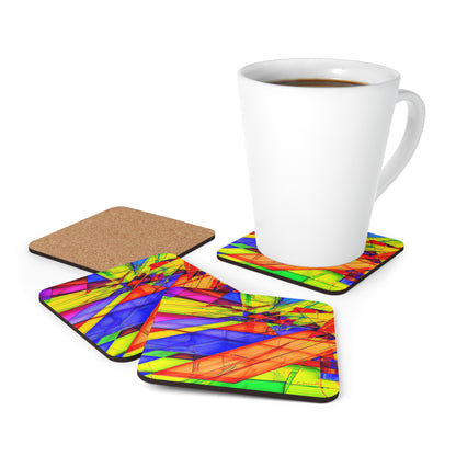 Valerie Higgs - Electric Force, Abstractly - Corkwood Coaster Set of 4