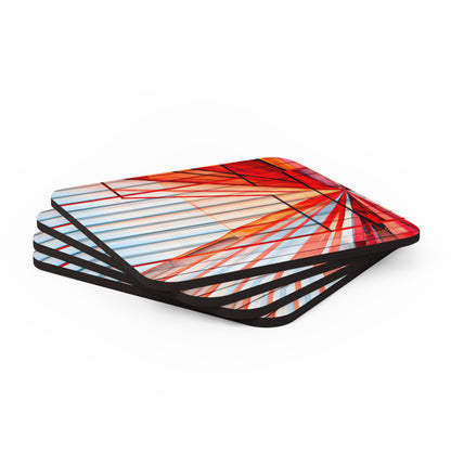 Cassandra Hawthorne - Applied Force, Abstractly - Corkwood Coaster Set of 4