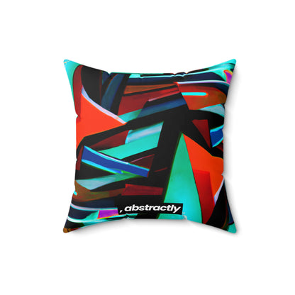 Betty Hawking - Friction Force, Abstractly - Faux Suede Throw Pillow