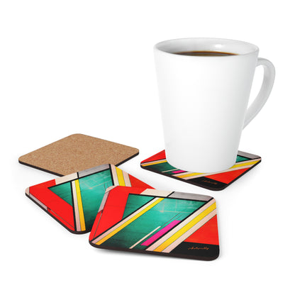 Lillian Rutherford - Gravity Force, Abstractly - Corkwood Coaster Set of 4