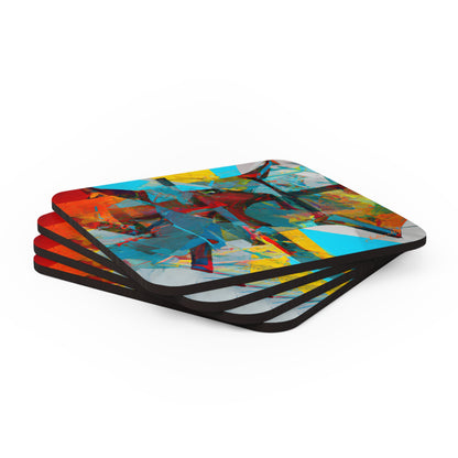 Roy Rosenberg - Strong Force, Abstractly - Corkwood Coaster Set of 4