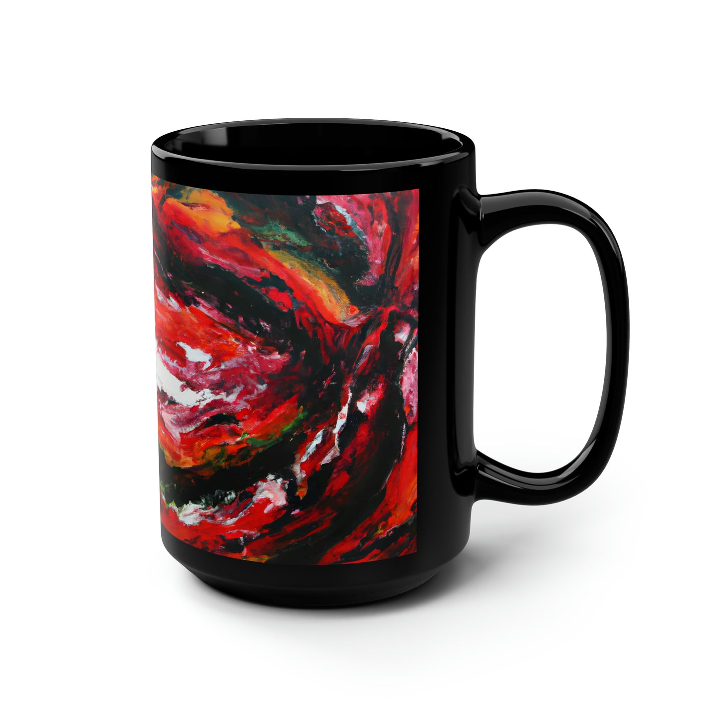 Galaxium Carbonide - Phosphorus, Abstractly - Black Ceramic Mug 15oz