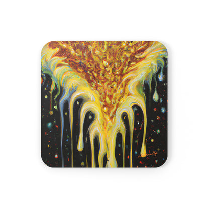 Shoadium Fluxite - Chemistry, Abstractly - Corkwood Coaster Set of 4