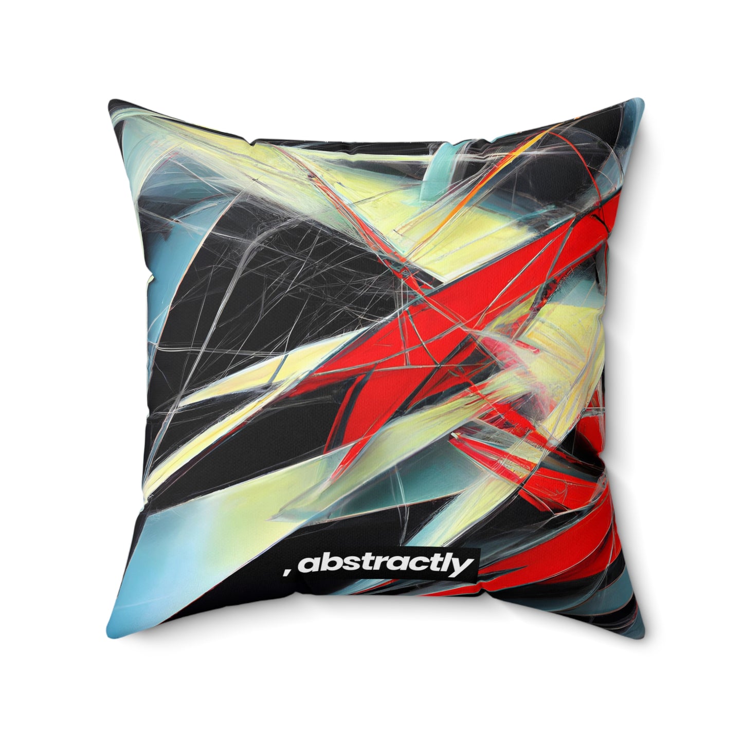 Joan Beaumont - Electromagnetic Force, Abstractly - Faux Suede Throw Pillow