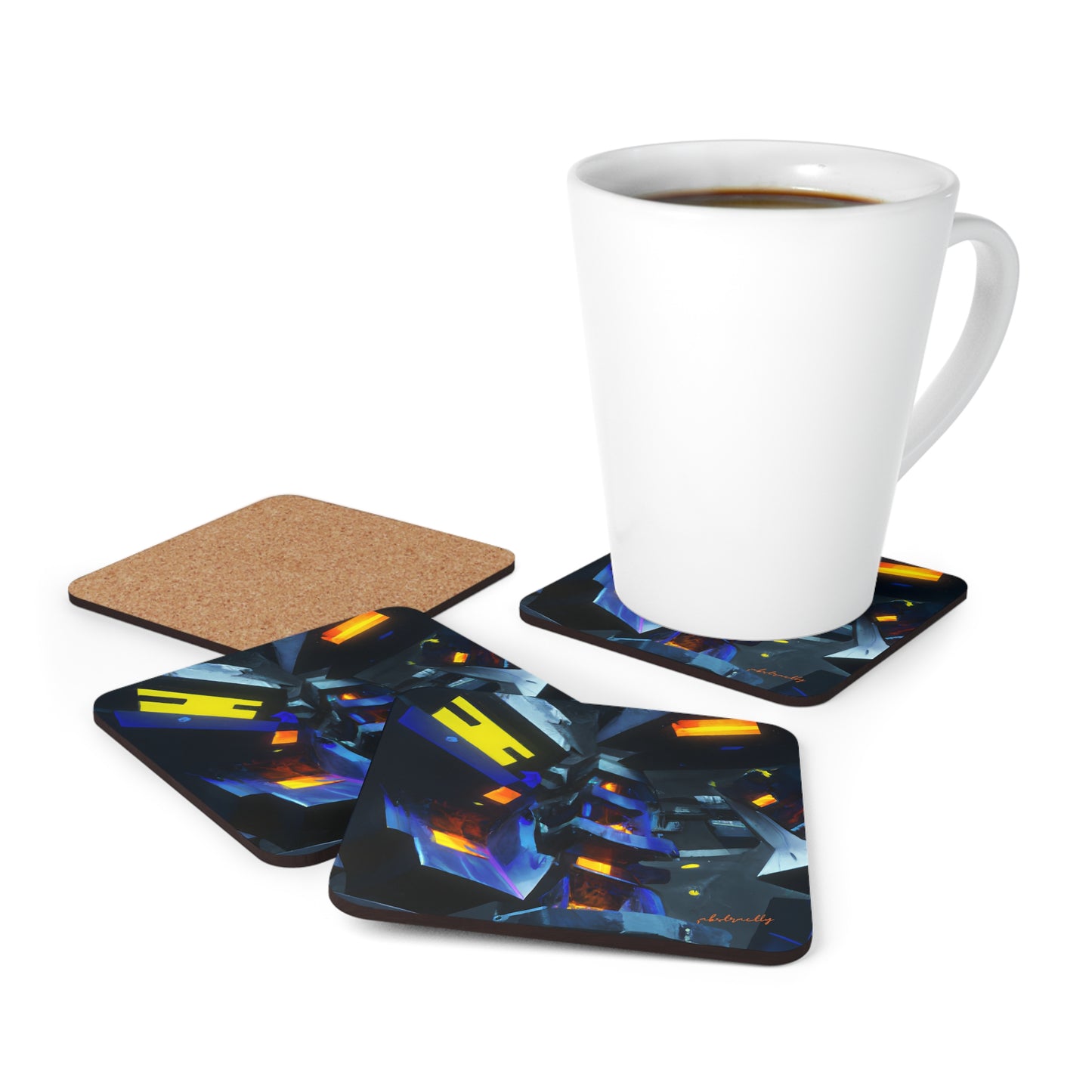 BluePeak Financial - Depreciation, Abstractly - Corkwood Coaster Set of 4