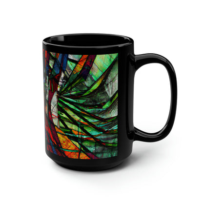 Nora Blythe - Gravity Force, Abstractly - Black Ceramic Mug 15oz