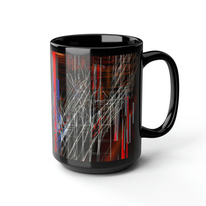 Walter Kleinberg - Strong Force, Abstractly - Black Ceramic Mug 15oz