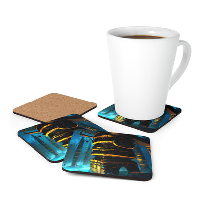 Valor Point - Capital, Abstractly - Corkwood Coaster Set of 4