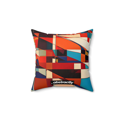 Karen Rosenthal - Applied Force, Abstractly - Faux Suede Throw Pillow