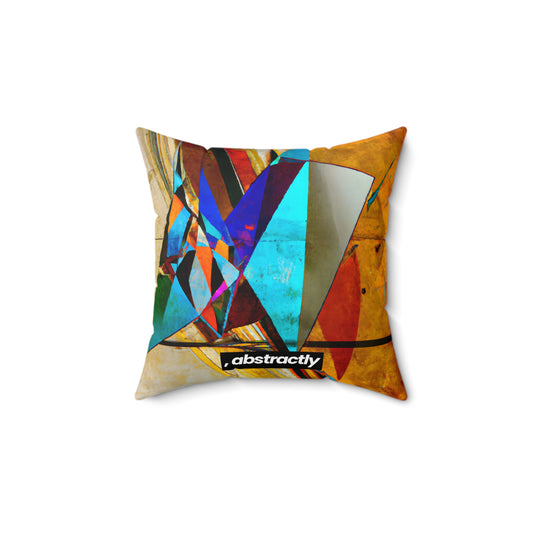 Irene Karlson - Strong Force, Abstractly - Faux Suede Throw Pillow