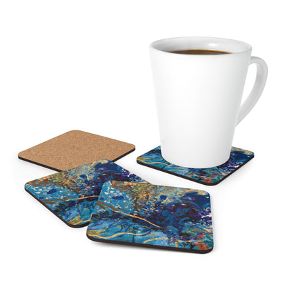 Auroflux Prismatite - Chemistry, Abstractly - Corkwood Coaster Set of 4