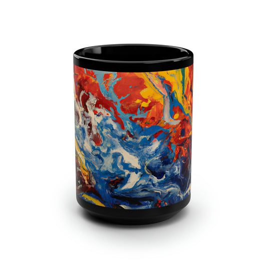 Aetherium Novaesium - Chemistry, Abstractly - Black Ceramic Mug 15oz