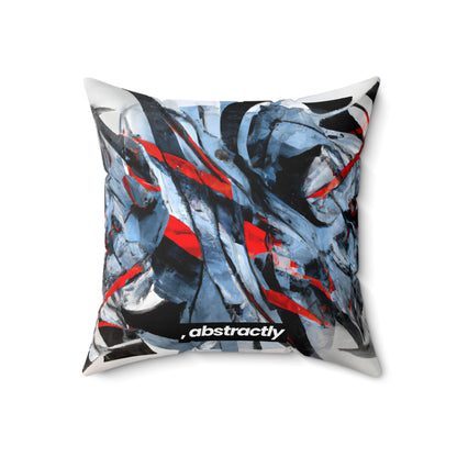 Elizabeth Rutherford - Applied Force, Abstractly - Faux Suede Throw Pillow