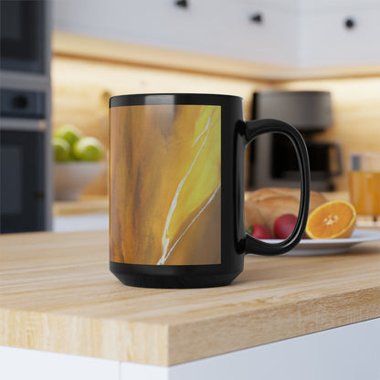 Cybernite Alloy - Titanium, Abstractly - Black Ceramic Mug 15oz