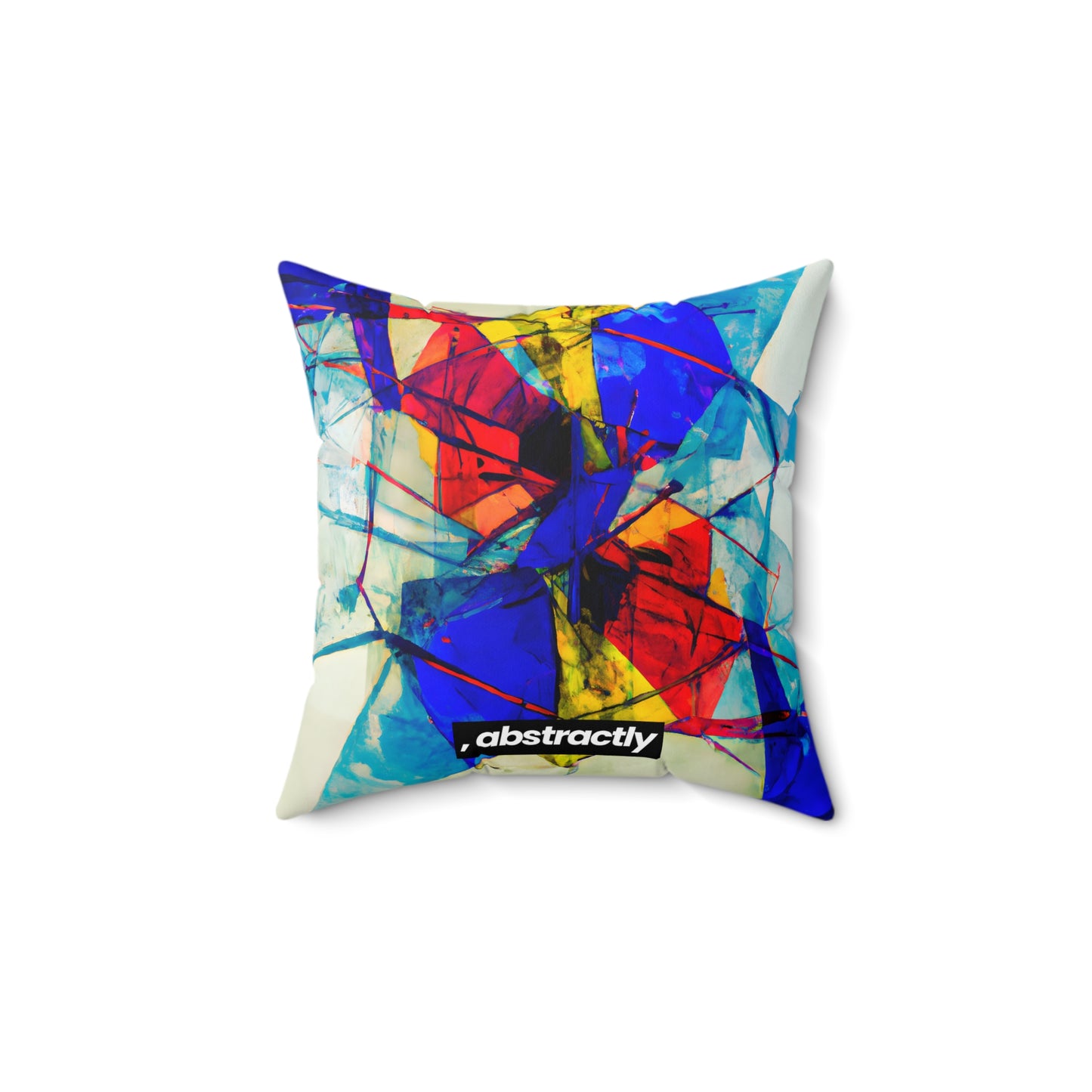 Geraldine Hallsworth - Tension Force, Abstractly - Faux Suede Throw Pillow