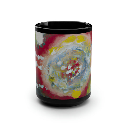 Starlight Sulfate - Chemistry, Abstractly - Black Ceramic Mug 15oz