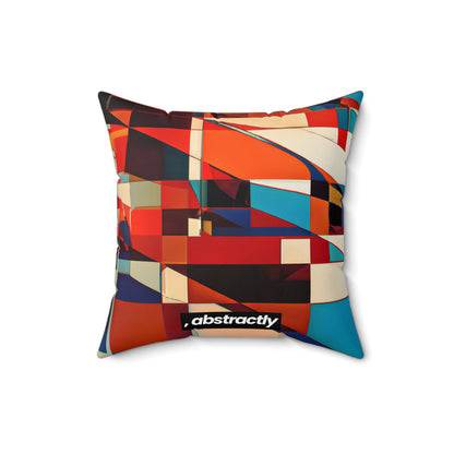 Karen Rosenthal - Applied Force, Abstractly - Faux Suede Throw Pillow