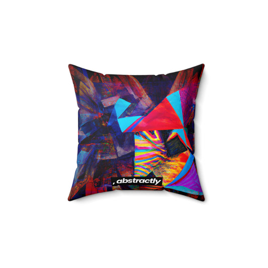 Leon Marsden - Applied Force, Abstractly - Faux Suede Throw Pillow