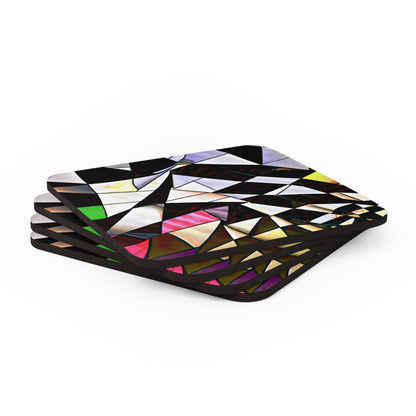 Emmett Baines - Tension Force, Abstractly - Corkwood Coaster Set of 4