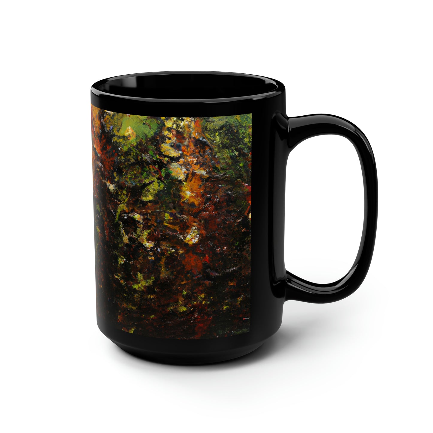 Plutonian Starstone - Chemistry, Abstractly - Black Ceramic Mug 15oz