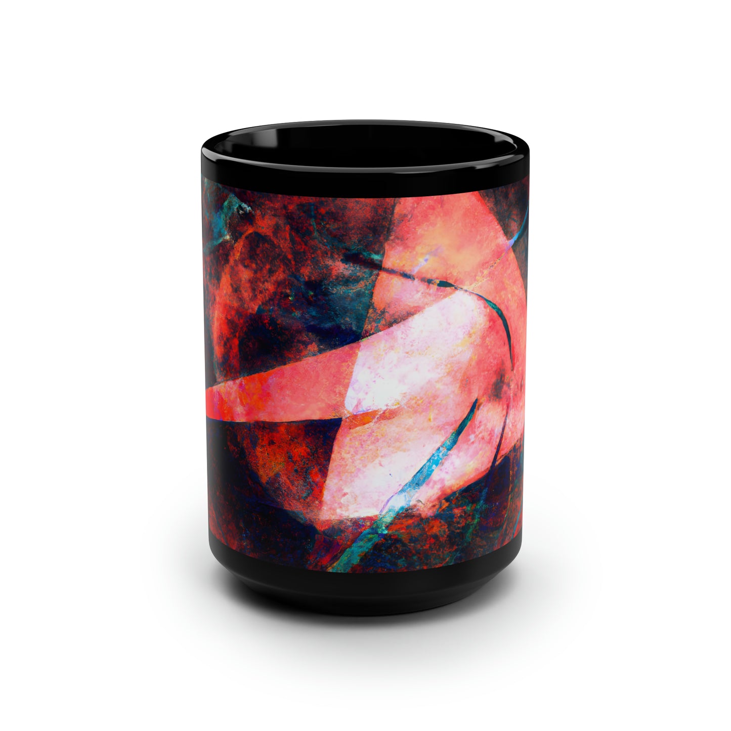 Albert Delgado - Electromagnetic Force, Abstractly - Black Ceramic Mug 15oz