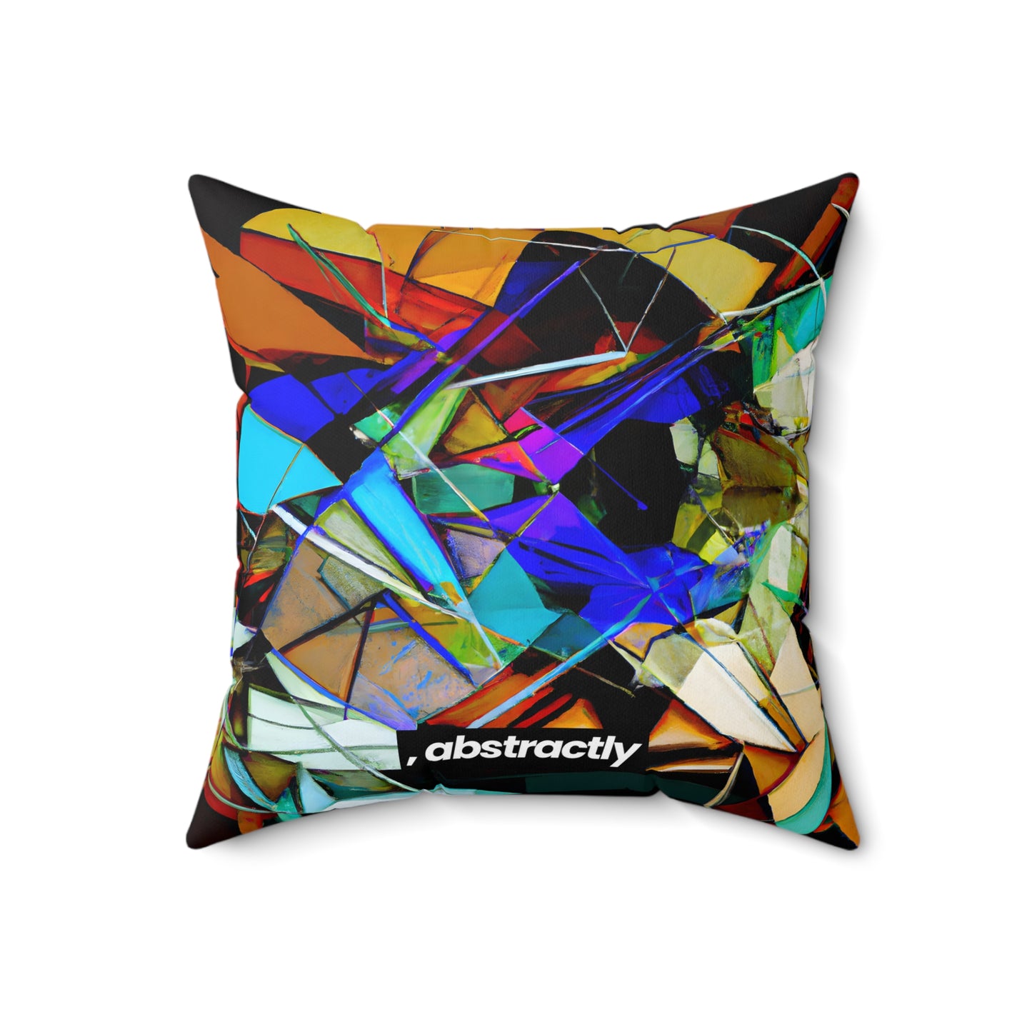 Adrianne Lehmann - Electric Force, Abstractly - Faux Suede Throw Pillow