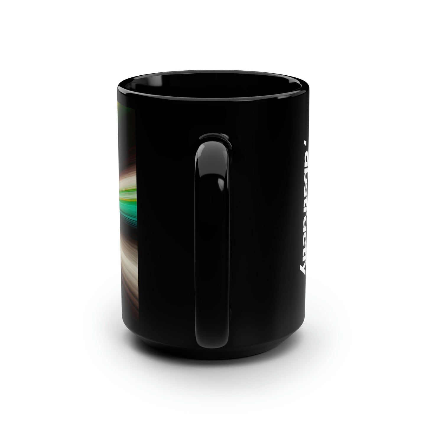 Ingrid Hartmann - Magnetic Force, Abstractly - Black Ceramic Mug 15oz