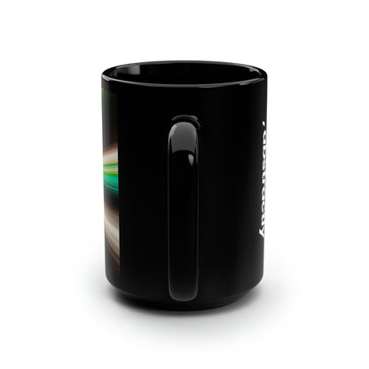 Ingrid Hartmann - Magnetic Force, Abstractly - Black Ceramic Mug 15oz