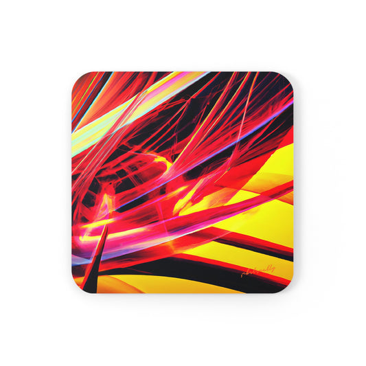 Vera Whitmore - Electromagnetic Force, Abstractly - Corkwood Coaster Set of 4