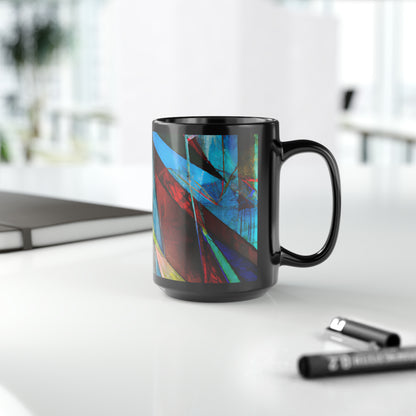 Miles Caldwell - Friction Force, Abstractly - Black Ceramic Mug 15oz