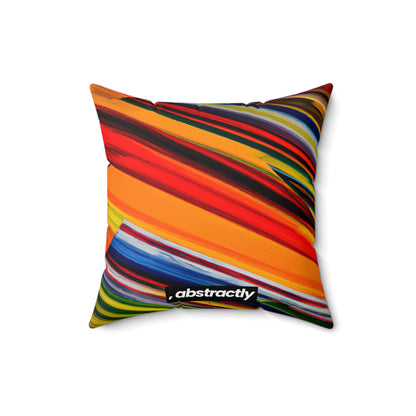 Carol Harwood - Friction Force, Abstractly - Faux Suede Throw Pillow