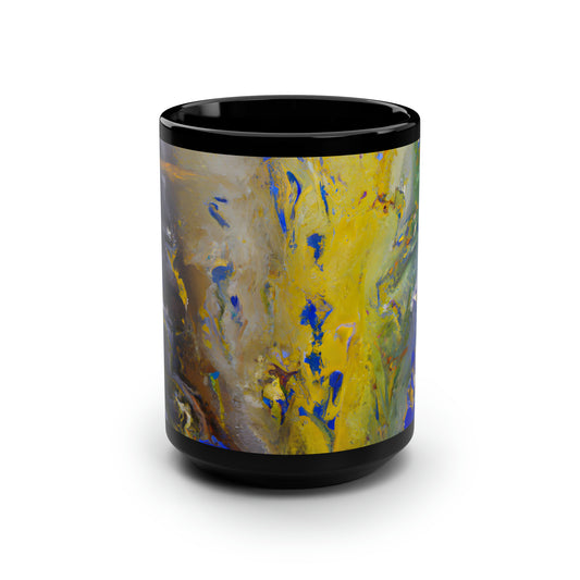 Lavoisier's Luminance - Chemistry, Abstractly - Black Ceramic Mug 15oz