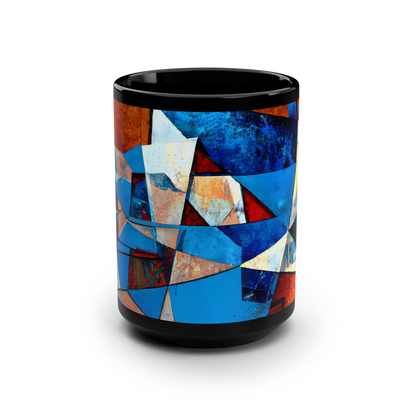 Bernard Fenton - Applied Force, Abstractly - Black Ceramic Mug 15oz