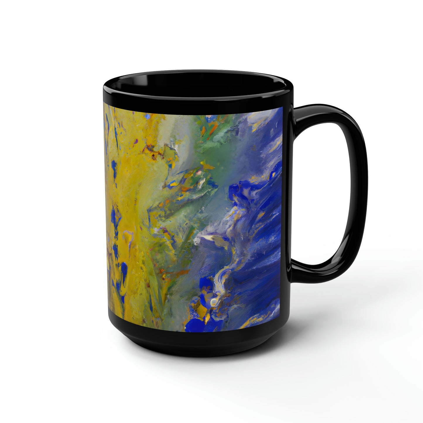 Lavoisier's Luminance - Chemistry, Abstractly - Black Ceramic Mug 15oz