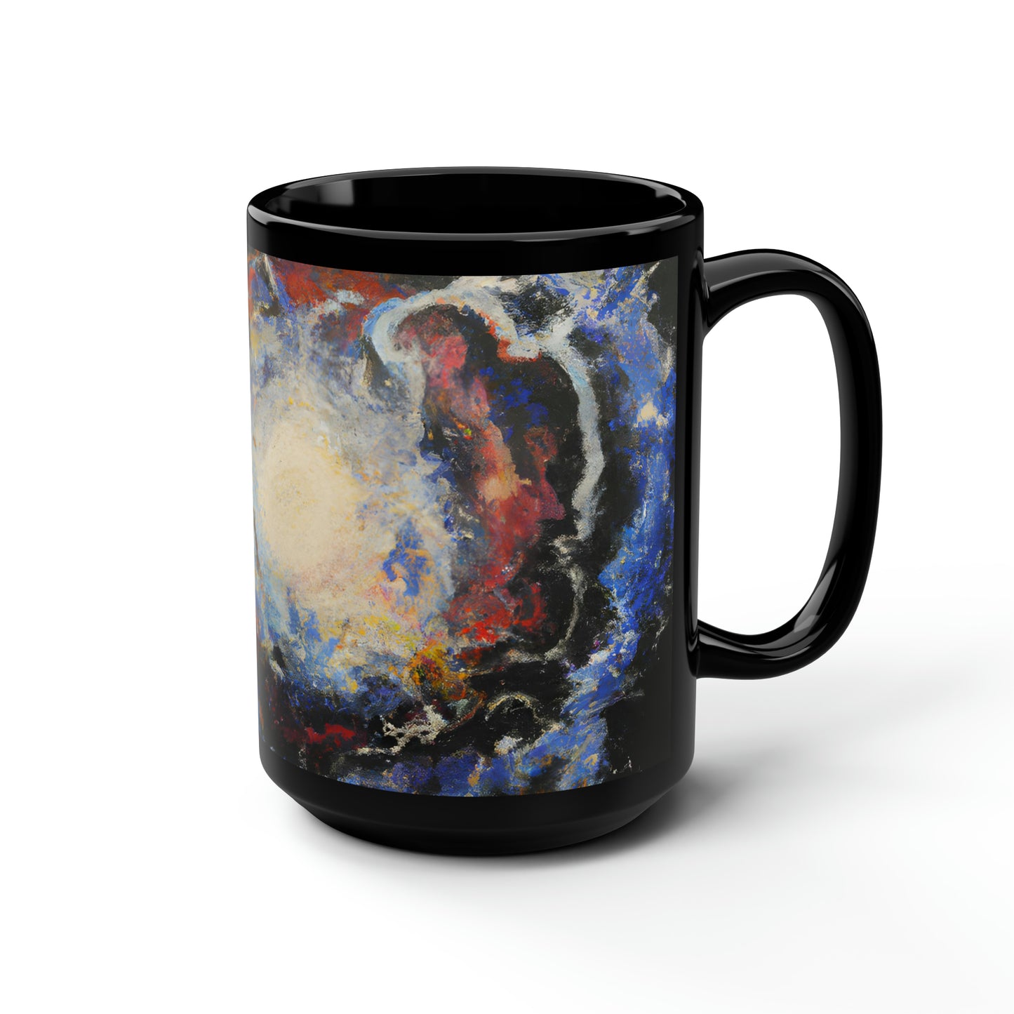 Quantum Fluxite - Chemistry, Abstractly - Black Ceramic Mug 15oz