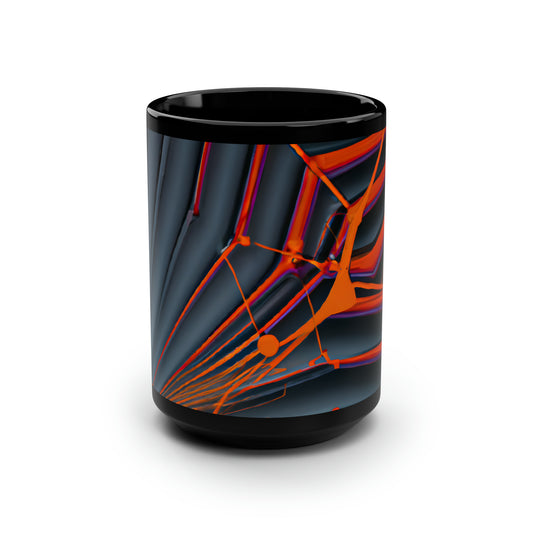 Marilyn Rothstein - Magnetic Force, Abstractly - Black Ceramic Mug 15oz