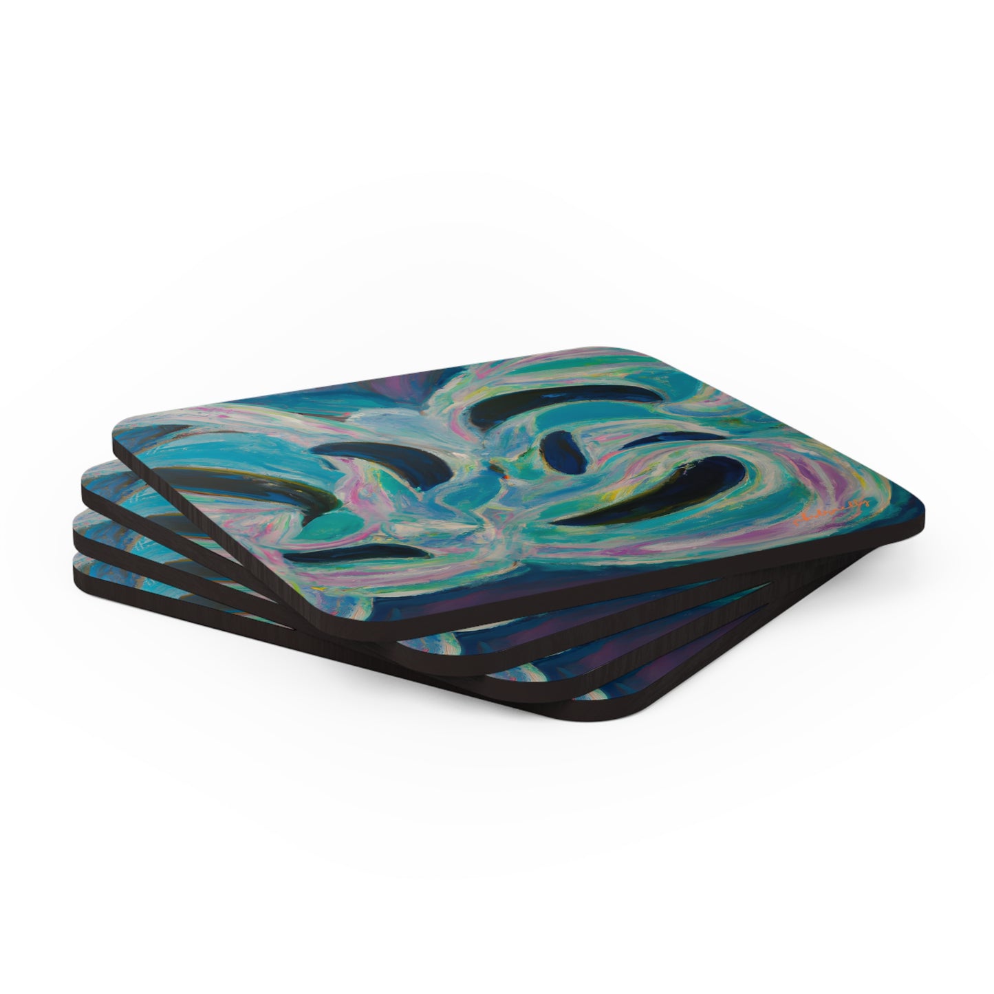 Astro Hydrogenite - Chemistry, Abstractly - Corkwood Coaster Set of 4