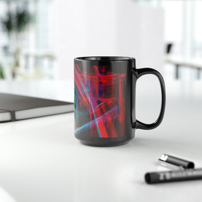 Maria Everton - Weak Force, Abstractly - Black Ceramic Mug 15oz