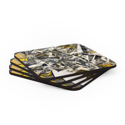 Donald Simmons - Friction Force, Abstractly - Corkwood Coaster Set of 4