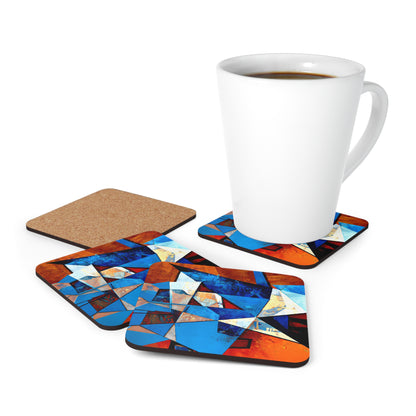 Bernard Fenton - Applied Force, Abstractly - Corkwood Coaster Set of 4