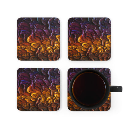 Galactonium Oxide - Chemistry, Abstractly - Corkwood Coaster Set of 4