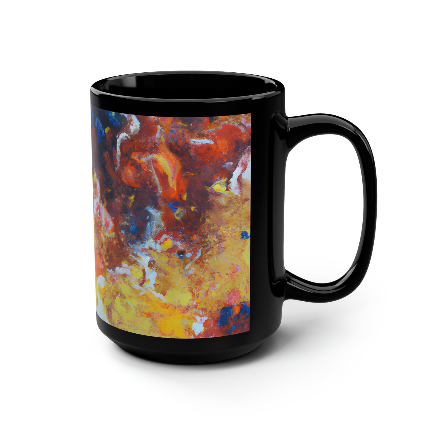 Neumannium Hexanate - Chemistry, Abstractly - Black Ceramic Mug 15oz