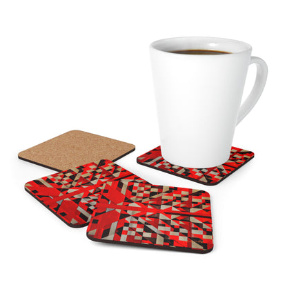 Rosalind Berkley - Applied Force, Abstractly - Corkwood Coaster Set of 4