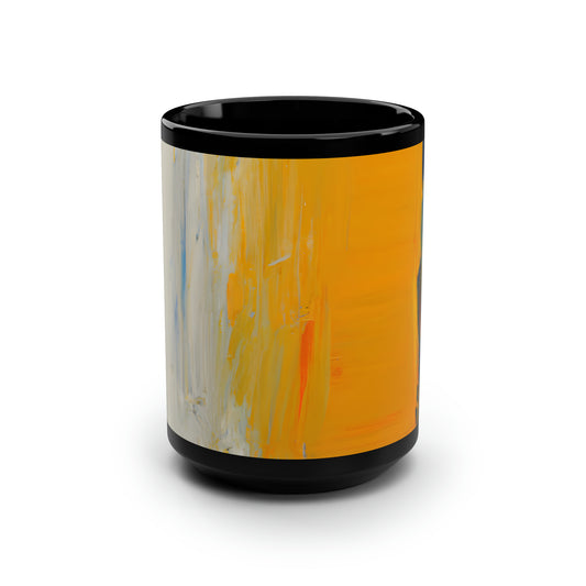 Pixeo Compound - Scandium, Abstractly - Black Ceramic Mug 15oz