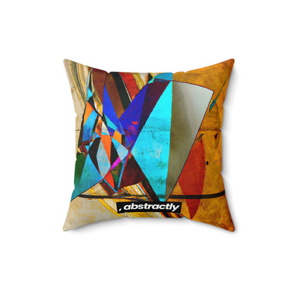 Irene Karlson - Strong Force, Abstractly - Faux Suede Throw Pillow