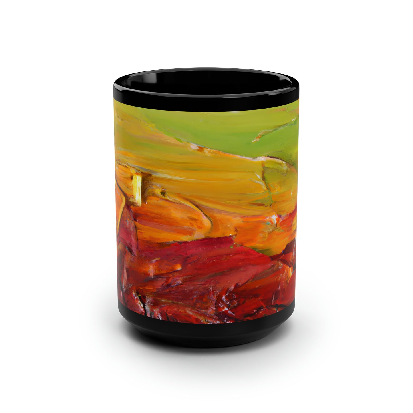 Quantum Crystalinium - Manganese, Abstractly - Black Ceramic Mug 15oz